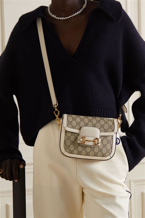 gucci white horsebit bag